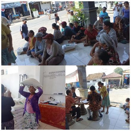 Penyalurkan Bantuan Pangan untuk para KPM PKH BPNT Desa Bengkala